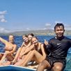 Groep op het water in Bali
